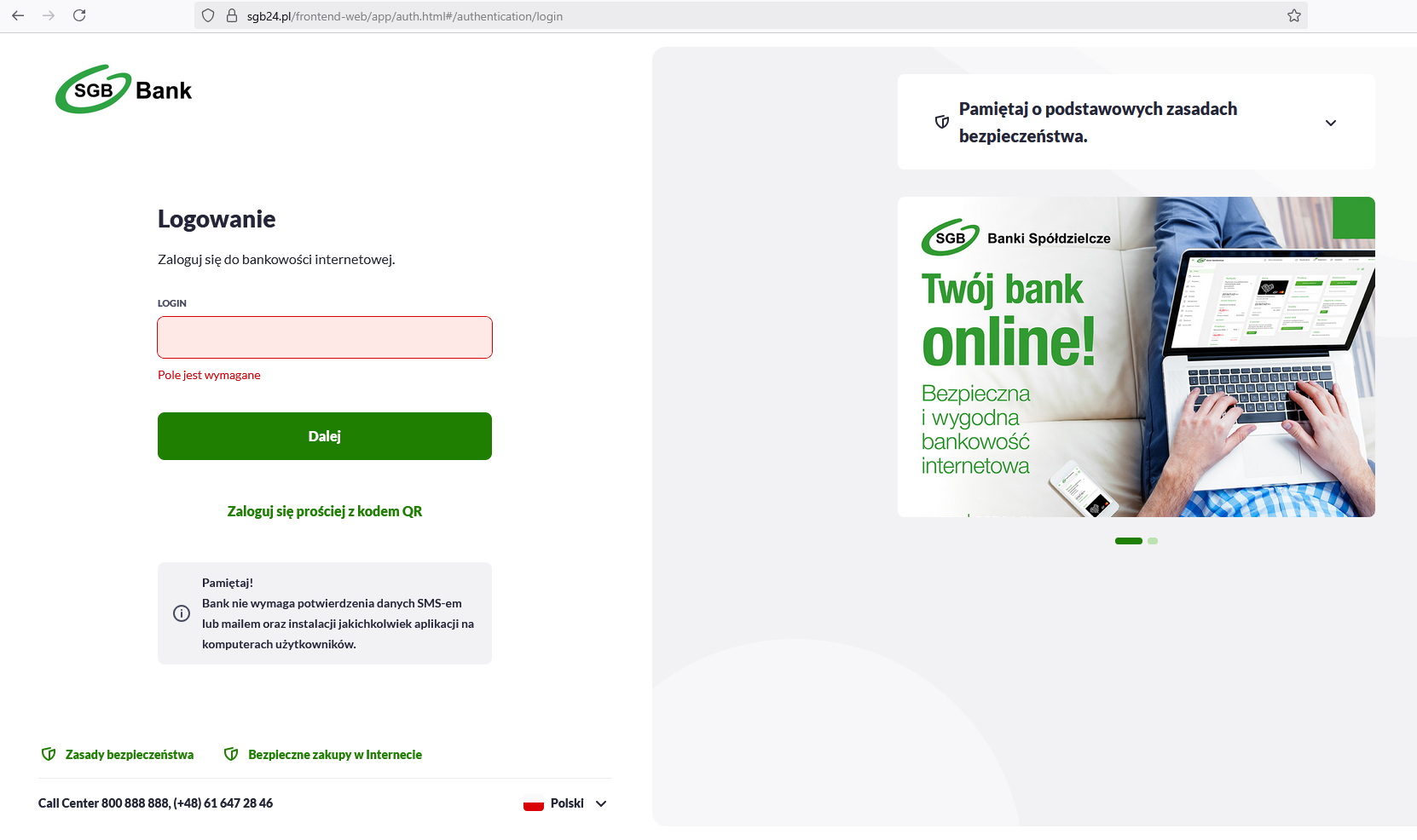 Zmiana wyglądu strony do SGB24
